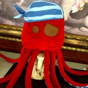 Adorable Red Pirate Octopus